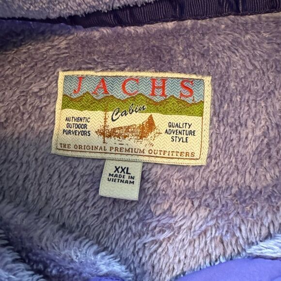NWOT Jachs Cabin Purple Fleece Sherpa Teddy Fleece Pullover 1/4 Snap Jacket, XXL - Picture 6 of 8